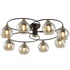 Φωτιστικό Οροφής 8xE27 230V Μαύρο-Μπρονζέ 955JAY8